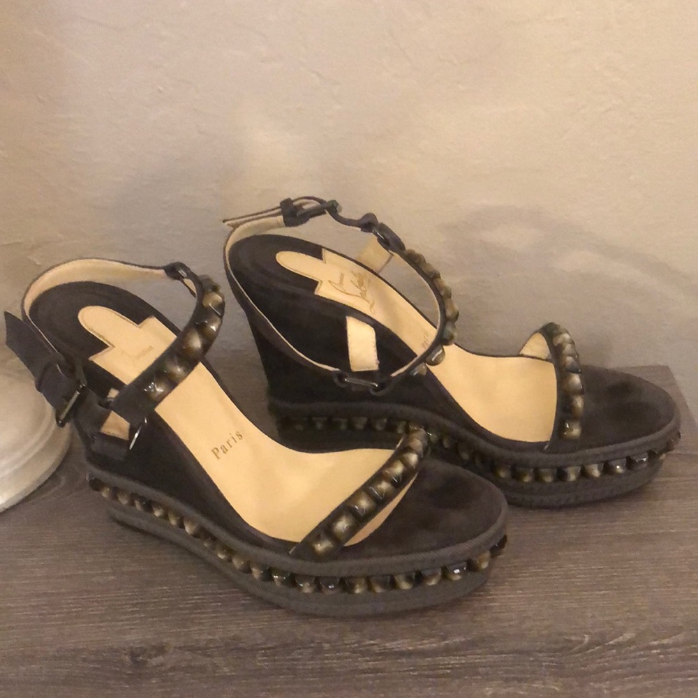 CHRISTIAN LOUBOUTIN CATACLOU 120 Veau Velours Testa/Corne 2